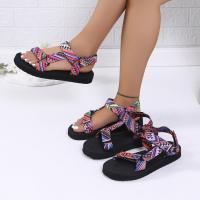 SP Nuevas sandalias de Playa de estil étnico con Velcro y Suela Gruesa de verano a juego para Mujer Talla 43. - details 0