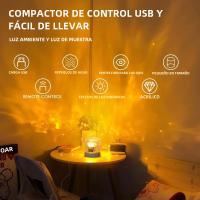 Lámpara De Agua Ondulante USB Luz Nocturna Romántica Proyector De Ambiente Oceánico Para Fiesta Dormitorio Sala De Estar Casa Vacaciones - details 2