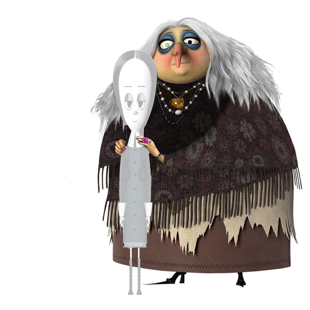 My Other Me - Disfraz Abuela Addams Ml (Vestido, Mantilla Y Máscara Con Peluca) (231625)