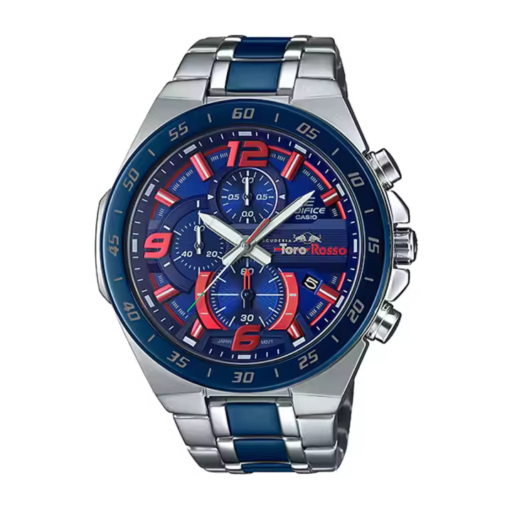 Reloj Edifice de Hombre Analogico Cuarzo Plata Brazalete EFR-564TR-2A, Diámetro 49MM - 1