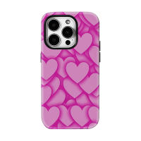 Funda De Teléfono Corazón Rosa Para iPhone 17 16 15 14 13 pro Max plus Doble Capa Resistente a Impactos Antigolpes Anti- Huellas Suave Y Antideslizante - details 0