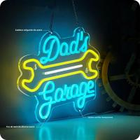 Luz Neón LED Para Decoración De Pared Dad's Garage Potenciada Por USB Para Tienda De Reparación De Coches Habitación De Hombres Workshop Regalo De Día De Padre Para Familia - details 2