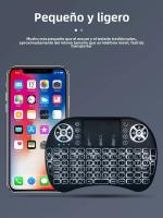 MRSVI I8 Mini Teclado Inalámbrico Con Iluminación De 7 Colores Para Android TV Box PC Ratón Aire 2.4G Remote Compatible Con Russian French Portuguese Arabic - details 3