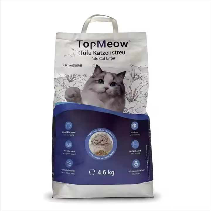 TopMeow Arena de Tofu para Gatos - 1 paquete, 4.6 kg, 100% de origen vegetal, Libre de productos químicos y tóxicos - 1