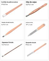 Nuevo Set De Tijeras Para Uñas En Rosa Oro Y Negro Herramientas De Belleza Para Pedicura Kit De Cuidado De Uñas De Acero Inoxidable - details 7