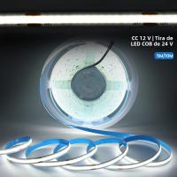 Tira LED COB Flexible 5M/10M 12V/24V 320Leds/M 4000K 6000K Luz Fila De LED Alta Densidad Calor Natural Blanco Para Decoración De Hogar - details 10