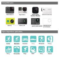 Kit De Accesorios Para Cámara De Acción Compatible Con Gopro Hero 12 11 10 9 8 7 6 5 4 Max Mount Session YI 4K SJCAM EKEN Osmo AKASO APEMAN Resistente Al Agua - details 13