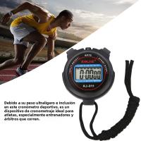 Reloj De Cronómetro LCD Portátil Profesional Para Deportes Con Cadena Timer De Cocina Digital Clásico Para Medir Tiempos - details 2