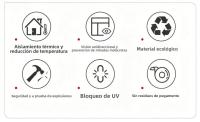 Película Reflectiva Para Ventanas Y Espejos Autoadhesiva Control De Calor Y Protección UV PVC Para El Hogar Y La Oficina - details 1