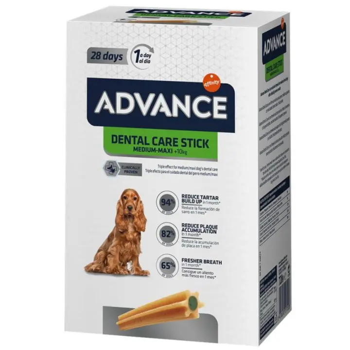 Advance Dental Care Stick Medium-maxi +10 Kg 28 Unidades - 1