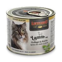 Leonardo Cat Food Alimento húmedo Superior Selection Cordero con Ave y Calabaza Alimento húmedo sin Cereales para Gatos Alimento húmedo Completo en Lata (Formato 6x200grs, 6x400grs) - details 1