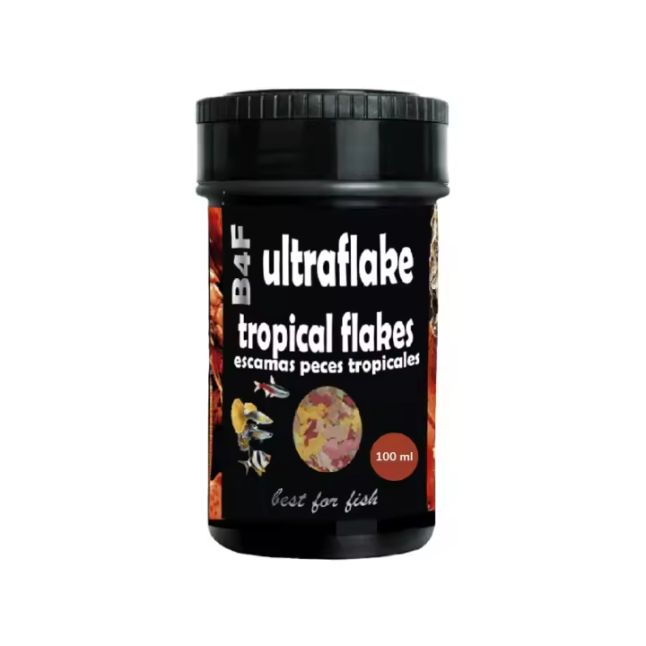 B4F Tropical Flakes - Alimento Completo en Escamas para Peces Tropicales Comunitarios (Tetras, Guppys, Mollies, Platy, Gouramis) (3 Formatos) - 1