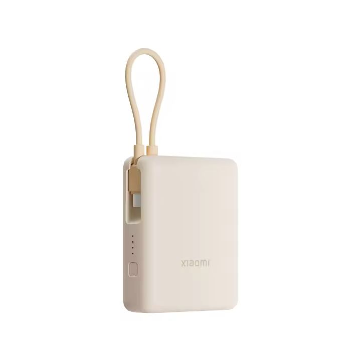 Official | Xiaomi 33W Power Bank 10000mAh (Integrated Cable), Salida de carga rápida de hasta 33 W, Cable USB-C integrado para mayor comodidad, 10 000 mAh de capacidad en un diseño compacto y portátil, Carga hasta 3 dispositivos simultáneamente - 1