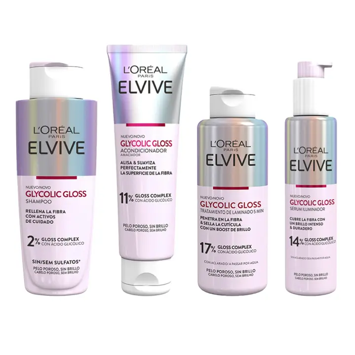 L'Oréal Paris | Rutina Elvive Glycolic Gloss Con Ácido Glicólico Cabello Suave Y Brillante - 1