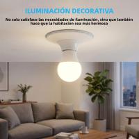 Soporte De Bombilla Colgante E26/E27 1/2pcs Base Redonda Texturizada Fija Para Voltaje 110-250 Uso Doméstico Y Comercial - details 2