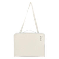 Aktive - Mesa baja plegable camping, color crema, 60x40x25 cm, patas y tablero plegables, máx. 20 kg, aluminio y madera MDF, antideslizante, antivuelco, plegado compacto, mesa portátil, resistente y duradera, cierre de seguridad, asa de hombro y de mano - details 6