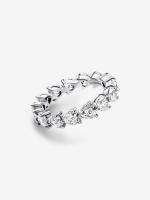 Pandora - Anillo de corazones transparentes - Plata de ley - details 1