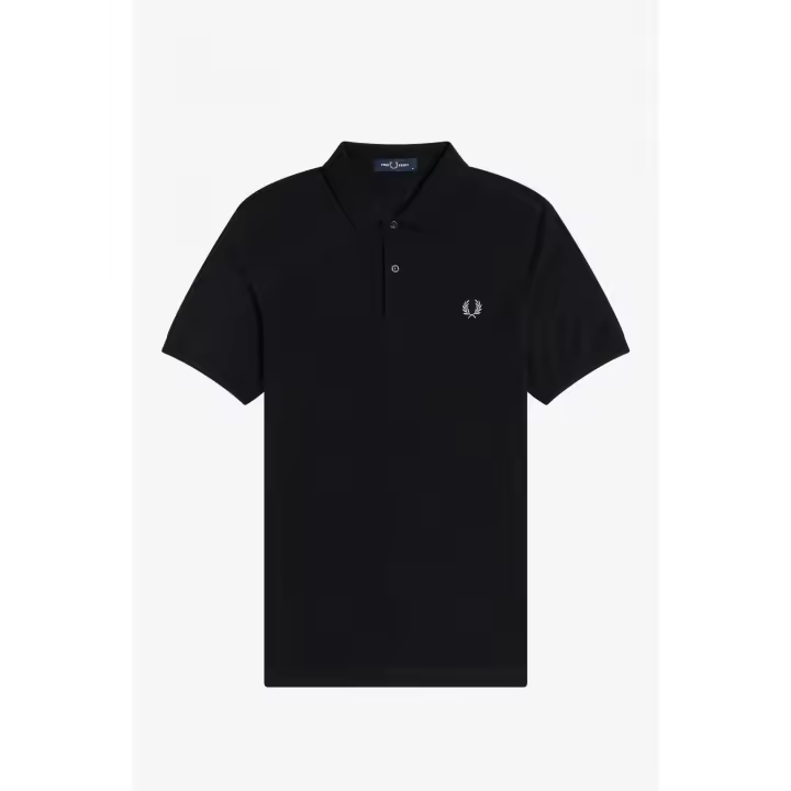Fred Perry Slim Fit Plain Polo Black Chrome - 1