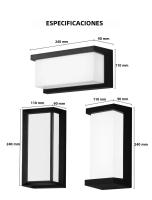 Lámpara De Pared LED Exterior IP65 Impermeable 24W AC85-265V Luz Blanca Cálida Para Patio Jardín Iluminación Exterior - details 4