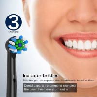 Cabezales De Limpieza Cruzada Para Broca Eléctrica Oral B 4pcs Compatible Con Cepillos De Dientes Eléctricos Adultos Plásticos - details 5
