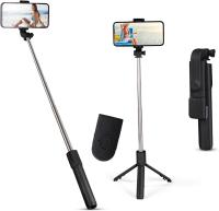 FGNS Palo para Selfie y trípode, Trípode para Smartphone y camara de accion, con Mando a Distancia Bluetooth, Palo para Selfie Trípode Ajustable de 19.2-100 cm, Soporte Giratorio de 360° para movil. - details 0