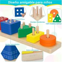 Juguete De Montessori De Madera Para Niños Y Bebés De 1 Año Habilidad Motor Fine De Pila Y Empilado Juego De Resolución De Problemas - details 5