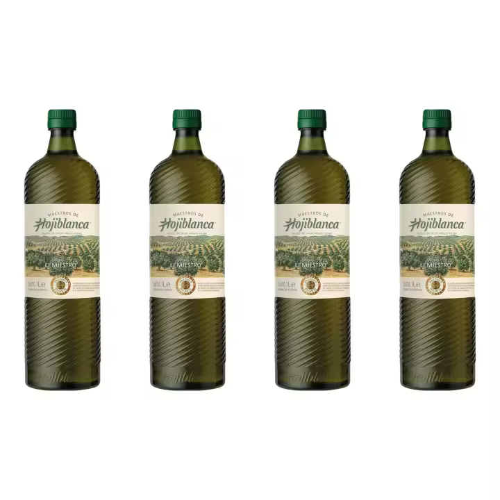 MAESTROS DE HOJIBLANCA aceite de oliva virgen extra botella 1L*4 - 1