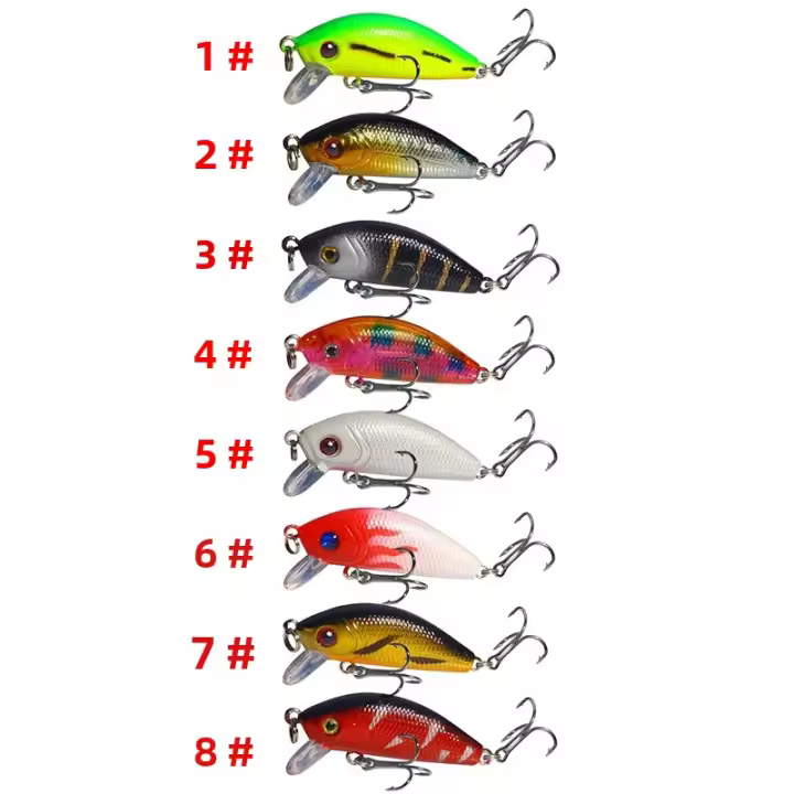 Señuelo De Pesca Minnow Rock Duro 5cm 4.2g Imitación Biónica Para Agua Dulce Y Salada Pesca De Bass Y Pike - 1