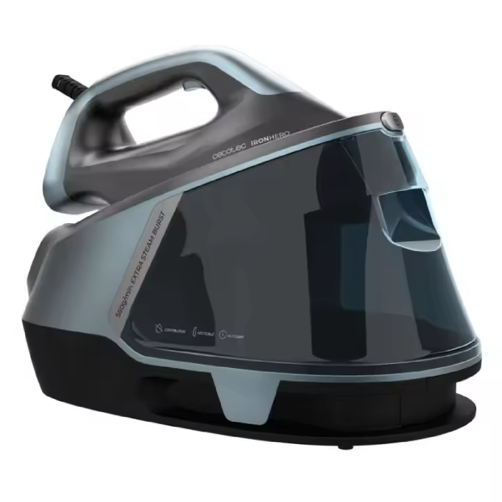 Cecotec Centro de Planchado IronHero Horizontal H-2800 Professional Station. 2800W, Vapor 150g/m, Golpe 550g/m, Suela Cerámica - 1