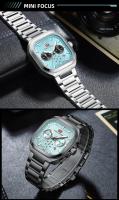 Reloj De Pulsera De Cuarzo MINI FOCUS Para Hombre Con Caja Cuadrada Y Correa De Acero Luminoso Función Multiusos Resistente Al Agua Y Al Shock - details 20