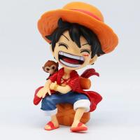 Figura De Anime 13cm One Piece Monkey D Luffy Roronoa Zoro Juguete Kawaii Q Figural Nendoroid Decoración De Coche PVC Regalo - details 2