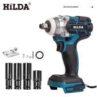 Llave De Impacto Eléctrica HILDA 18V Sin Batería Recargable 1/2 Para Reparación De Coches Potencia Alta Herramienta De Bricolaje - details 4