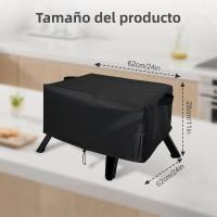 Cubierta Para Horno De Pizza De 17 Pulgadas En Tela Oxford Negro Accesorio De Almacenamiento Para Horno a Gas Con Manija Material Grueso - details 2