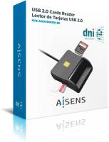 Aisens - Lector DNI Electrónico DNIe y Tarjetas Inteligentes (SIM, SD, Micro SD, MMC, RS-MMC, MMC Micro) Con USB, Compatible con Mac y Windows, Identificación Personal en Sitios Web y Administraciones Públicas, Color Negro, ASCR-SN02SD-BK - details 0