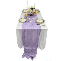 Corredor De Mesa Semi Transparente De Gauze Para Boda Fiesta De Cumpleaños Baile De Primavera Navidad Decoración De Banquete - details 5
