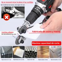 Taladro Eléctrico Mejorado Con Corte De Metal Doble Cabeza Nibbler Para Corte De Hierro Fundido Aluminio Y Placa De Acero Incluye Fixador De Corte - details 1