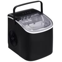 HOMCOM Máquina de Hielo 12 kg/24h Máquina de Hacer Hielo Autolimpieza 9 Cubitos de Hielo en 6-12 Minutos Máquina de Hielo para Casa con Asa Cuchara Cesta Negro - details 0