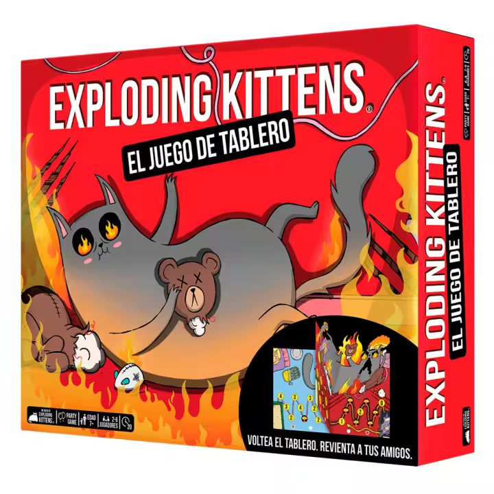 JUEGO DE MESA EXPLODING KITTENS SUPER FAN EDITION - Nuevo a estrenar - Asmodee - Juego de Tablero - 1