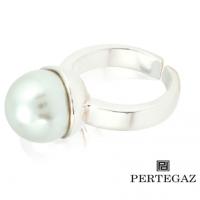 Anillo Pertegaz Metal Con Perla Mod. 7266 Tegux. Talla Ajustable. Con Estuche de Polipiel Incluido. - details 1