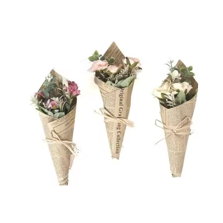 Gerimport - Flores Papel Periódico Spring 9 X 9 X 2 Cm - Coleccionables - 1