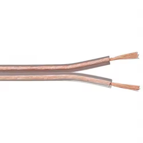 CABLEPELADO Cable de Altavoz | Alambre Trenzado Cable CCA | Aluminio Revestido de Cobre | Sección 0.75 mm2 | Transparente | 100 Metros - 1