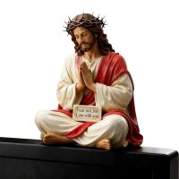 Figura De Resina De Jesús Inspiracional Escultura Religiosa Para Escritorio Compañero De Mesa Para Habitación Baño - details 8