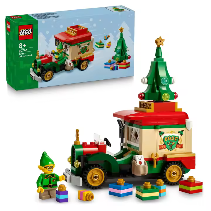 LEGO 40746 Camión de Reparto de Papá Noel de Juguete, Maqueta Colorida para Exponer con Árbol de Navidad, Regalos y Adornos Navideños Niños y Niñas de 8+ Años - 1