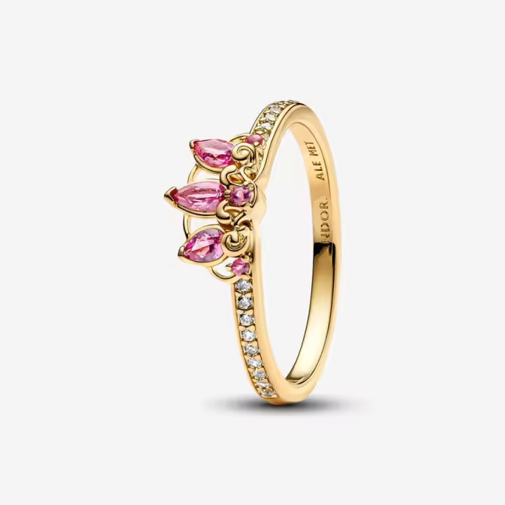 PANDORA Anillo corona rosa, regalo de cumpleaños, viene con caja de regalo original - 1