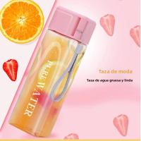 Botella De Agua Deportiva De 480ml Plástico Ecológico Con Correa Portátil Antigranizo Para Exteriores Resistente Al Desbordamiento - details 4