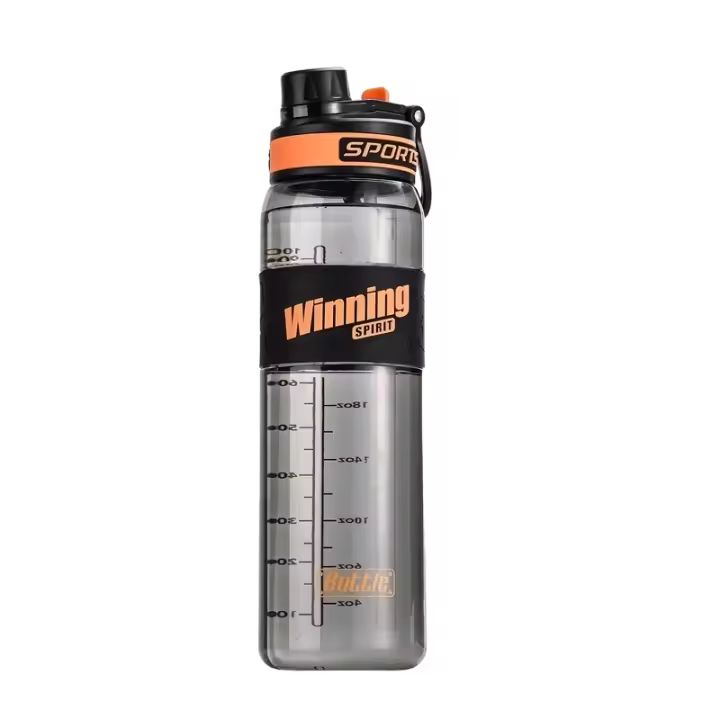 Botella de Agua Deportiva de 1 Litro | Sin BPA | Boquilla para Deporte | Con Texto Motivacional | Botella Agua Prueba de fugas, Botella Deportiva Tritan de Plástico Sin BPA, Botella Motivacional para Hogar y Exterior (bta) - 1