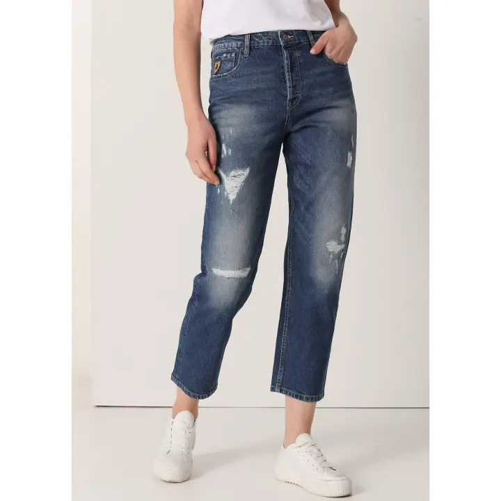 LOIS JEANS - Jeans Cintura baja- Daddy - Tiro largo Rotos- Tallaje en Pulgadas - 1