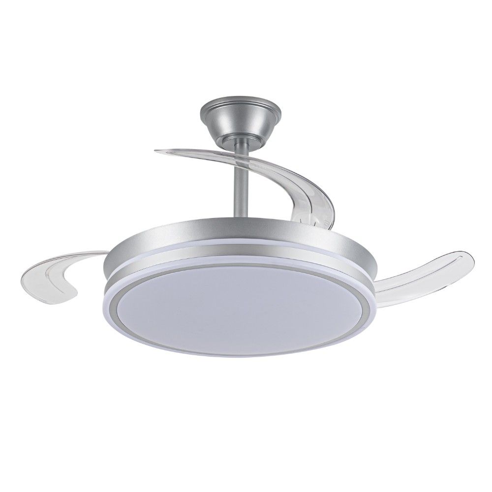 Akunadecor - Ventilador de techo BEST SELLER motor DC 6 velocidades, con SMART APP Tecnología Led 72W sistema CCT 7920 Lúmenes, Control remoto con temporizador, LUZ REGULABLE en color e intensidad, MEMORIA motor inverter verano/invierno ultra silencioso.