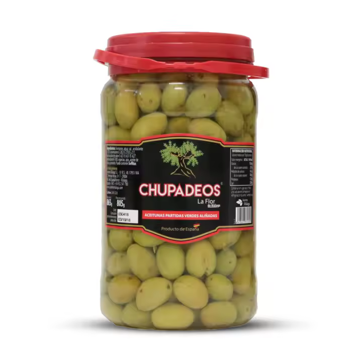 ACEITUNAS VERDIAL CHUPADEOS BOTE PET 1KG (0.805 KG ESC) - 1
