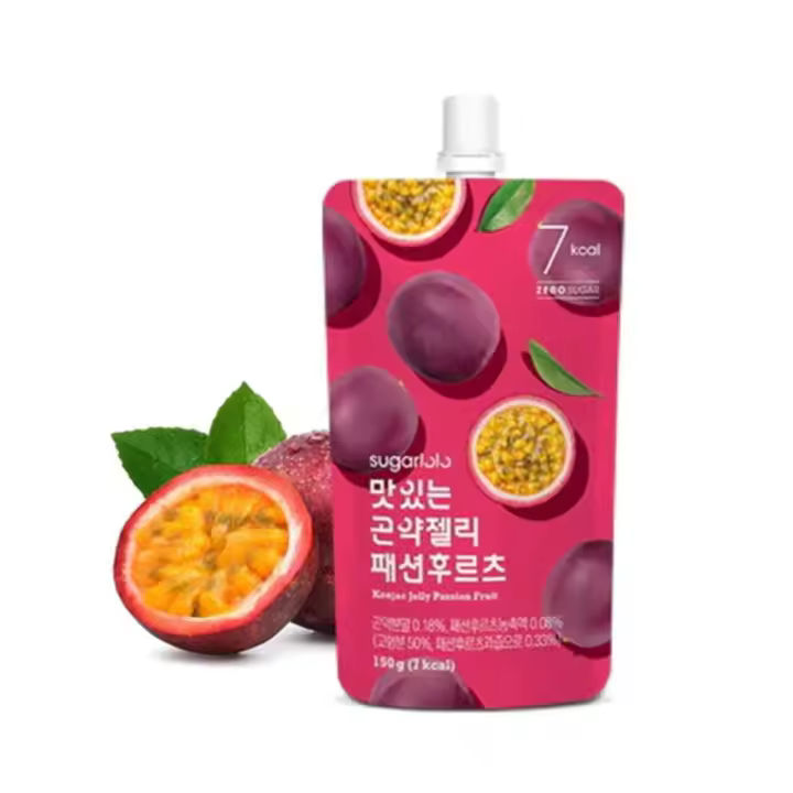 Konjac Jelly de Fruta de la Pasión Sugarlolo 150G – Gelatina Coreana Sabor Maracuyá | Postre Tropical Refrescante con Textura Suave y Sabor Intenso - 1